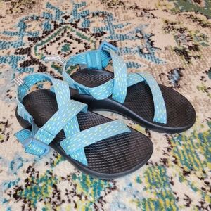 Chaco Z/1 Ecotread Kids Single Strap Blue Adjustable Outdoor Sandals, Size 13